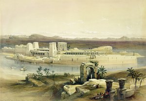 Általános nézet Philae szigetéről, Núbia, Egyiptomból és Núbiából, 1. kötet